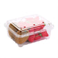 100pcs Transparent Plastic Fruit Box with Tape Cover Storage Packaging for Fruit - 250g