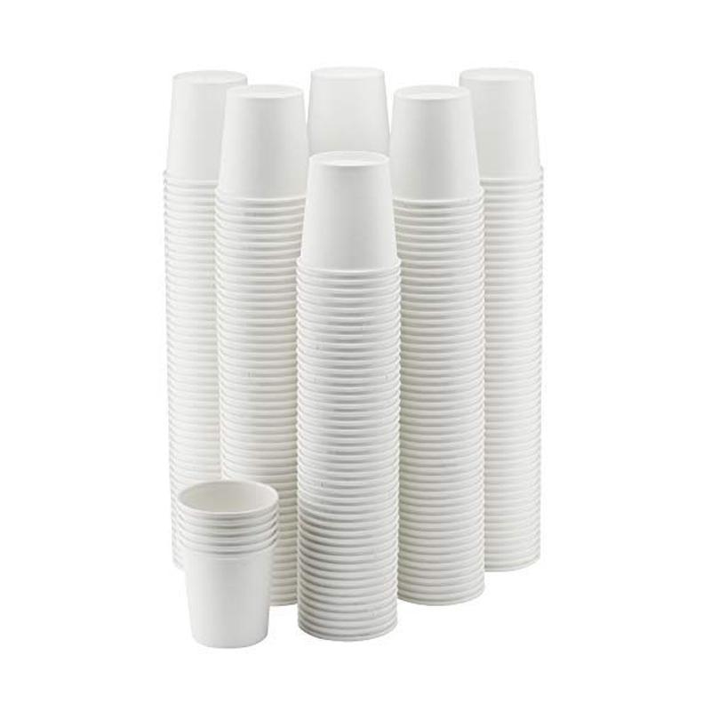 Disposable Coffee Cups Takeaway Paper Single Wall 16oz No Lids - 100pcs