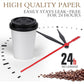Disposable Coffee Cups 8oz Takeaway Paper Single Wall No Lids - 100pcs