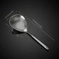 304 Stainless Steel Kitchen Colander Long Handle Noodle Dumpling Strainer Spoon - Yellow wood