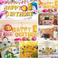 40Cm 3D Happy Birthday Letters Balloons Inflating Foil Banner Bunting Celebrate - Black