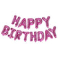 40Cm 3D Happy Birthday Letters Balloons Inflating Foil Banner Bunting Celebrate - Multicolour 2