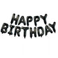 40Cm 3D Happy Birthday Letters Balloons Inflating Foil Banner Bunting Celebrate - Multicolour 3