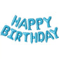 40Cm 3D Happy Birthday Letters Balloons Inflating Foil Banner Bunting Celebrate - Pink