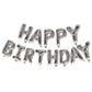 40Cm 3D Happy Birthday Letters Balloons Inflating Foil Banner Bunting Celebrate - Pink