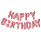 40Cm 3D Happy Birthday Letters Balloons Inflating Foil Banner Bunting Celebrate - Red