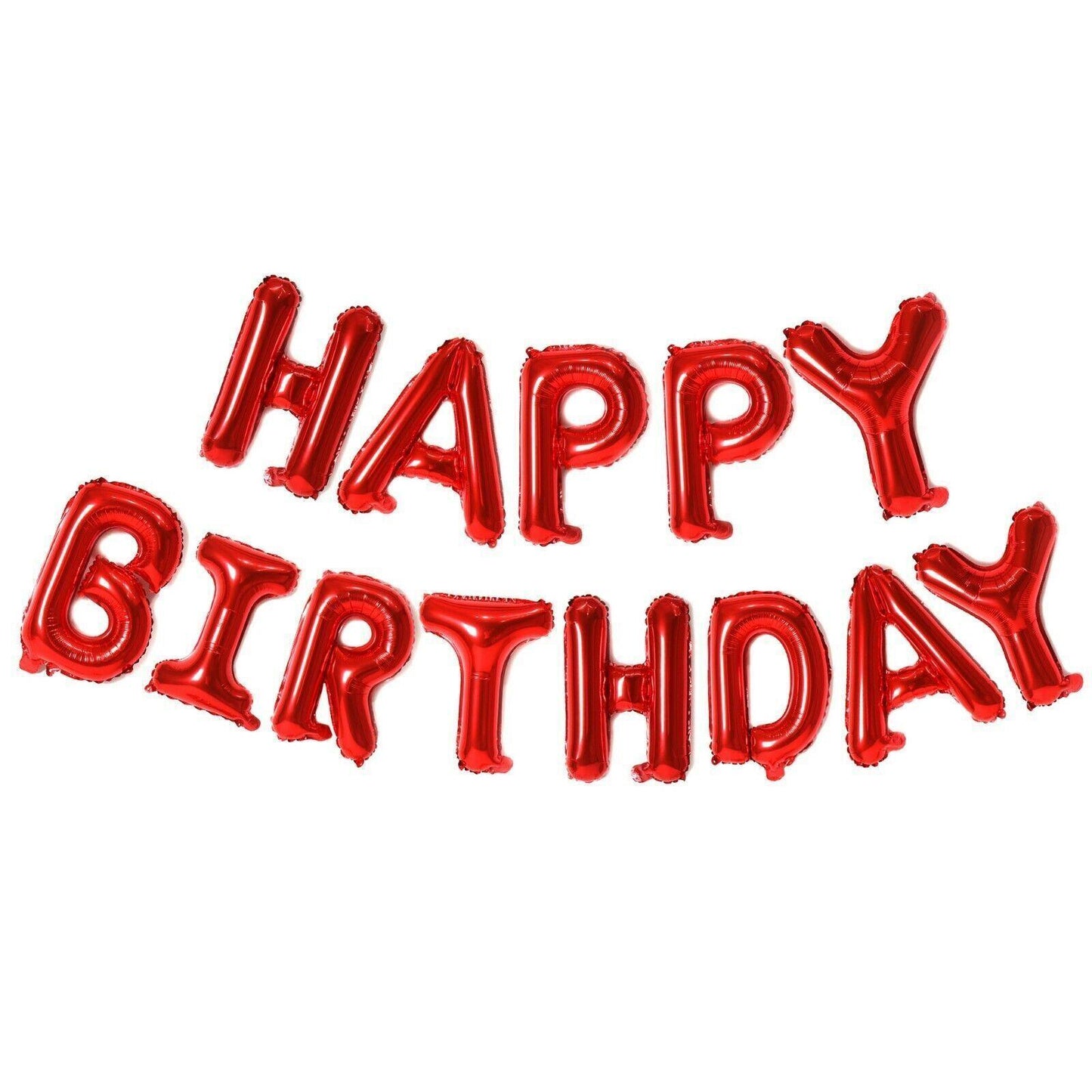 40Cm 3D Happy Birthday Letters Balloons Inflating Foil Banner Bunting Celebrate - Rose Gold