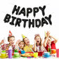 40Cm 3D Happy Birthday Letters Balloons Inflating Foil Banner Bunting Celebrate - Rose Red