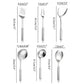 6PCS Stainless Steel Kitchen Utensil Set with Frying Spatula Colander and Spoon