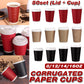 50sets Corrugated Paper Cups Coffee Milk Tea Cups Disposable Hot Drink Cups - Red-16oz