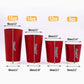 50sets Corrugated Paper Cups Coffee Milk Tea Cups Disposable Hot Drink Cups - Red-16oz