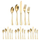 20/40pcs Stainless Steel Cutlery Set Knife Fork Spoon Western Hotel Tableware - Silver-40pcs