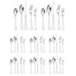 20/40pcs Stainless Steel Cutlery Set Knife Fork Spoon Western Hotel Tableware - Silver-40pcs