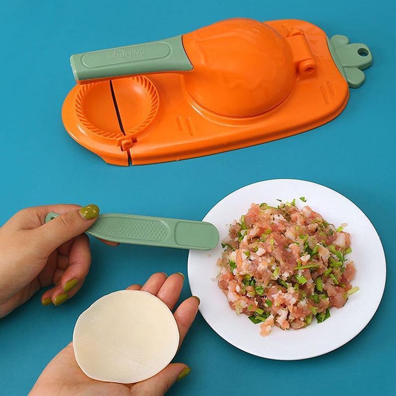 2in1 Dumpling Skin Chapati Maker Press Machine Wrapper Mould Handle Tools Pastry - Turquoise