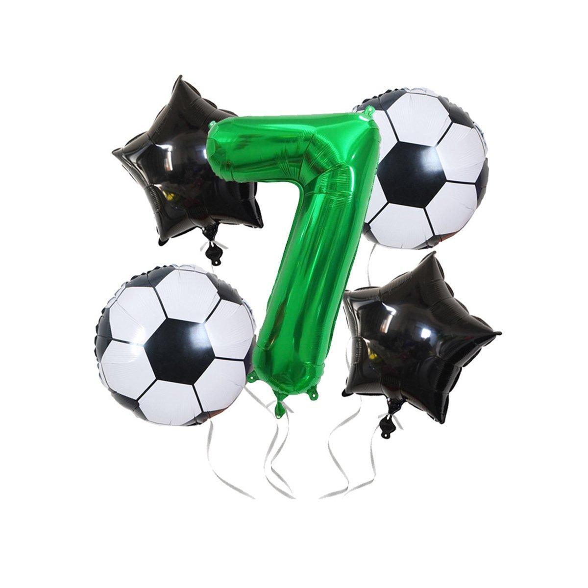 32 Inch Green Soccer Balloons 5 Pieces Set World Cup Birthday Party Decoration - 4