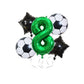 32 Inch Green Soccer Balloons 5 Pieces Set World Cup Birthday Party Decoration - 4