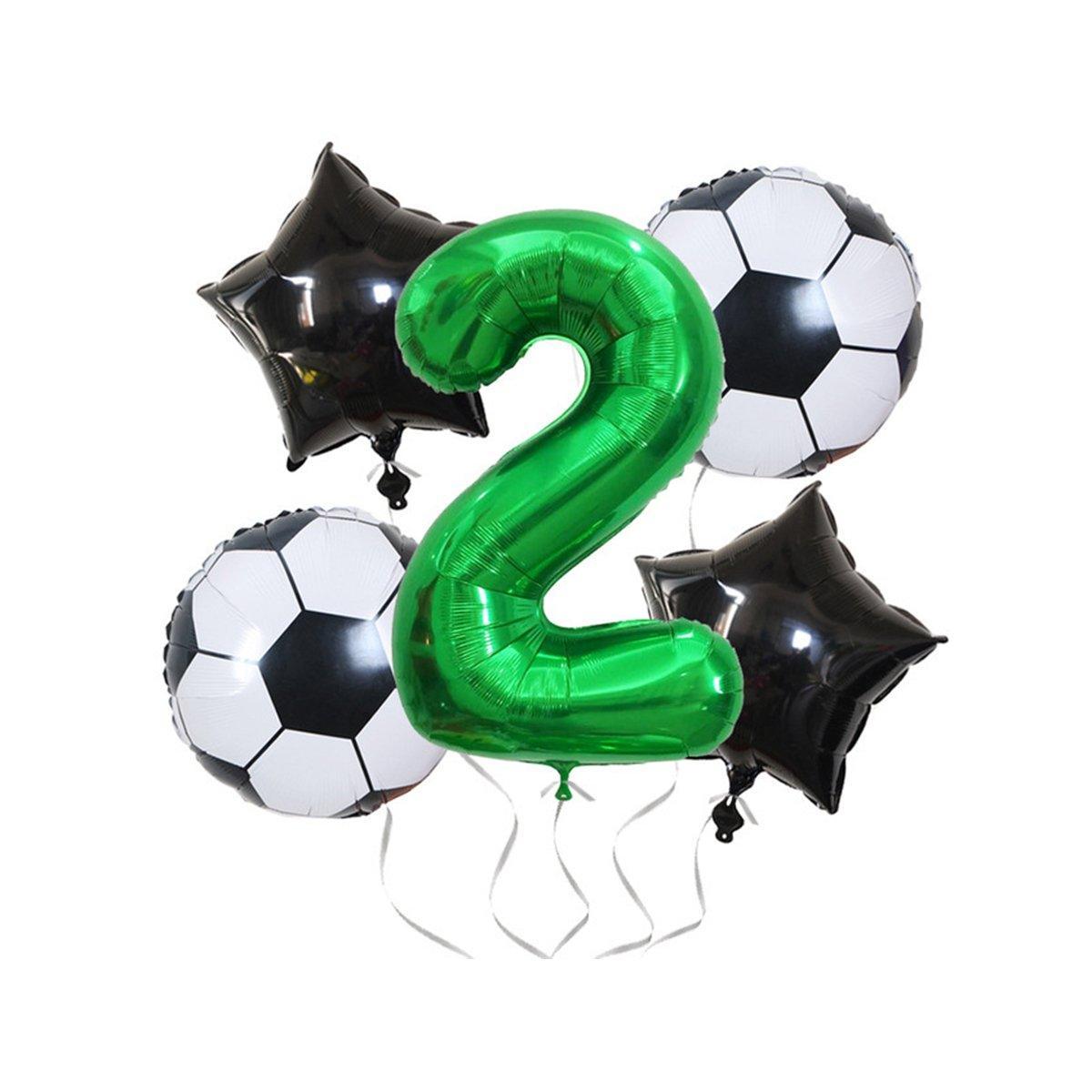 32 Inch Green Soccer Balloons 5 Pieces Set World Cup Birthday Party Decoration - 9