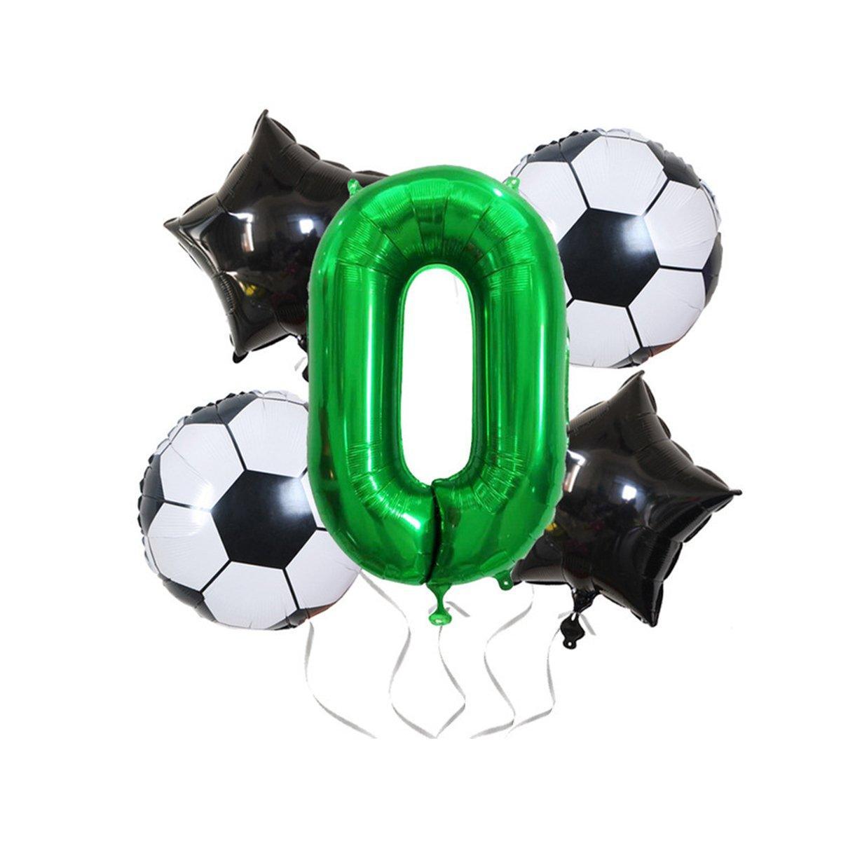 32 Inch Green Soccer Balloons 5 Pieces Set World Cup Birthday Party Decoration - 9