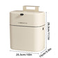 Wall Mounted Hanging Waste Bin with Lid Household Cabinet Trash Can Cream White