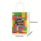 30PCS Fashion Ball Kraft Paper Gift Bag Festivals gift tote bag Party Favor Bag - Green-Football-30pcs