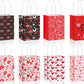 30x Valentines Day Love-Themed Tote Bag Elegant Kraft Paper Handbag Lightweight - Y166