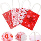 30x Valentines Day Love-Themed Tote Bag Elegant Kraft Paper Handbag Lightweight - Y166