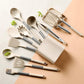 13PCS Silicone Kitchen Utensil Set Stainless Steel Handle Non-Stick Cooking Tool - Black