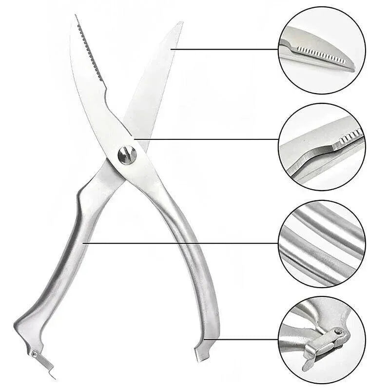 Knives Kitchen Shears Stainless Steel Poultry Fish Chicken Bone Kitchen Scissors
