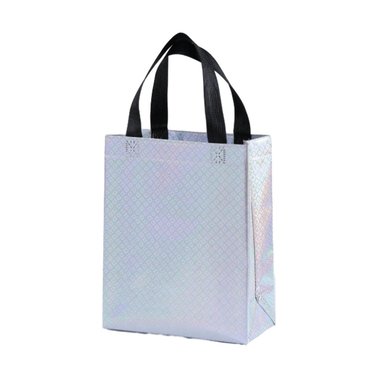 24pcs Laser Non Woven Gift Bags Tote Bags for Party Favor Wedding and Birthday - Rose Red