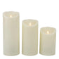 3X Flameless Led Candle Warmwhite Moving Dancing Wick Electic Candles Weding