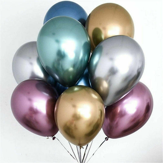 Metallic Latex Balloons 12 Inch Chrome Party Balloons for Birthday Wedding Decoration - Light Green 50PCS
