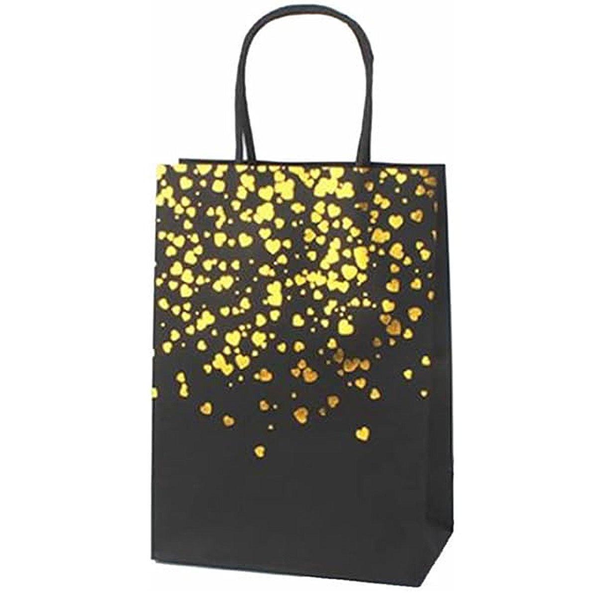 30PCS Kraft Paper Gift Bags Small Love Candy Bags Gold Foil Wedding Party Favors - White-Rose Gold Foil