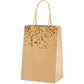 30PCS Kraft Paper Gift Bags Small Love Candy Bags Gold Foil Wedding Party Favors - White-Gold Foil