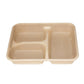 25/50pcs Biodegradable Lunch Box Microwaveable Tray with Compartment Paper Lid - 1400ML-6-50pcs