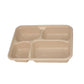 25/50pcs Biodegradable Lunch Box Microwaveable Tray with Compartment Paper Lid - 1200ml-4-25pcs