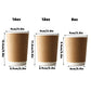 50pcs Disposable Coffee Paper Cups Hot Drink Cups 8/12/16oz for Beverage Use - 8 oz