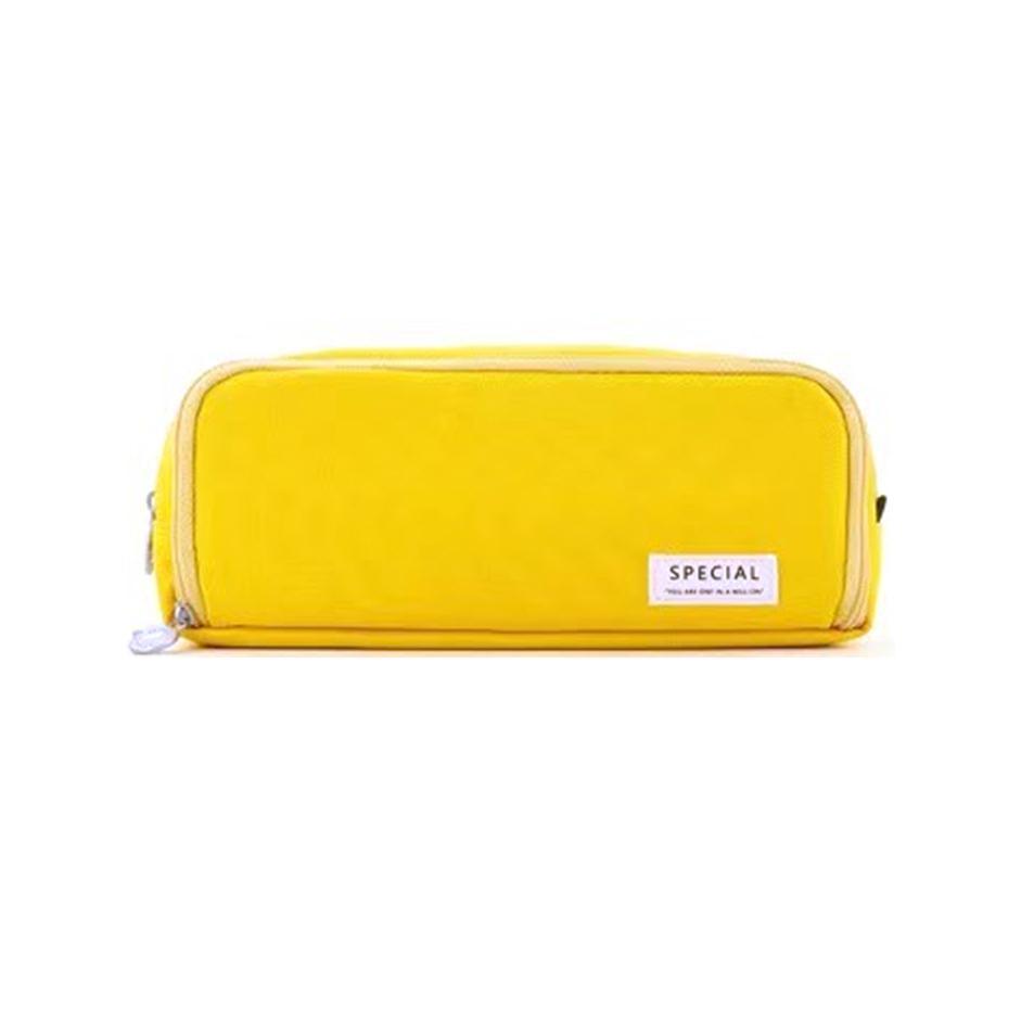 Zipper Pencil Case Large Capacity Storage Bag School Stationery Makeup Organizer - Green