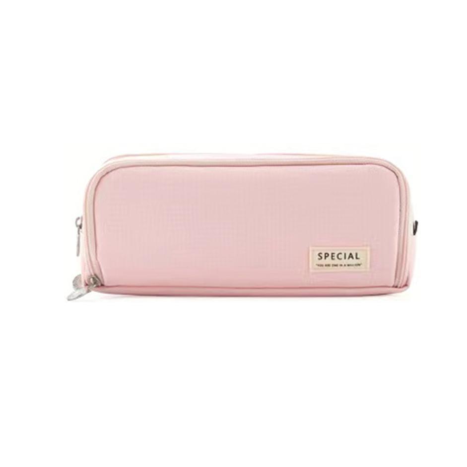 Zipper Pencil Case Large Capacity Storage Bag School Stationery Makeup Organizer - Green