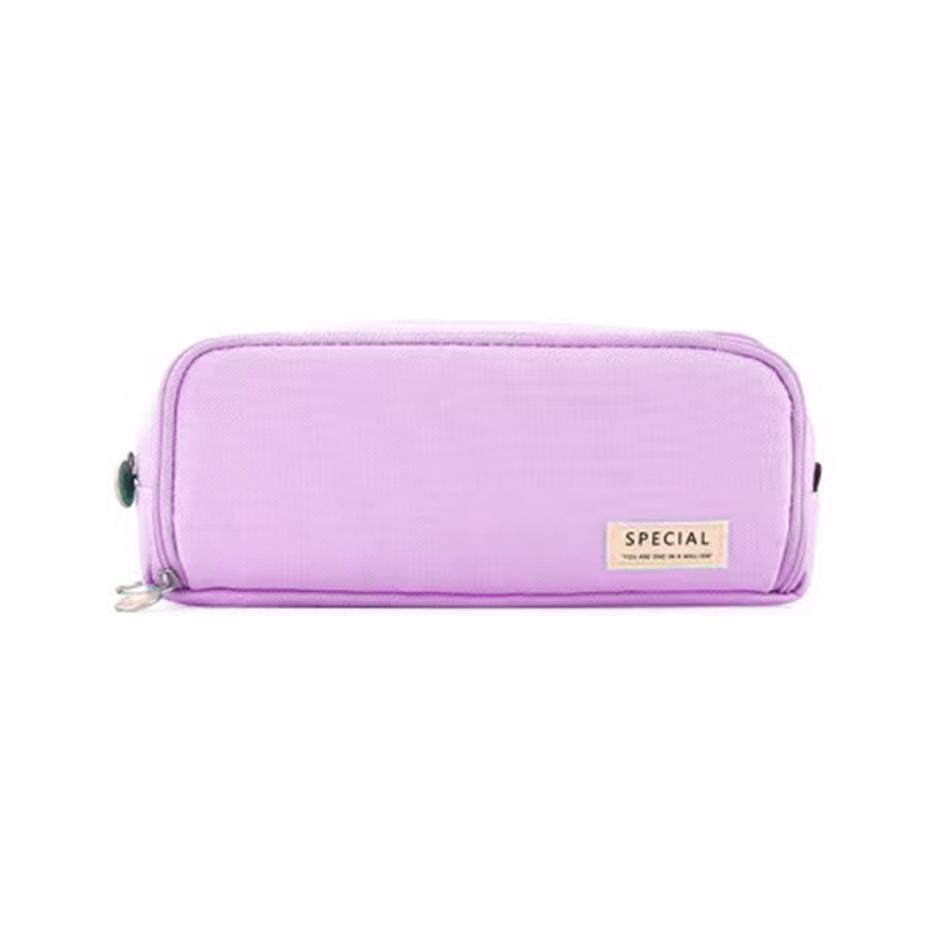 Zipper Pencil Case Large Capacity Storage Bag School Stationery Makeup Organizer - Green