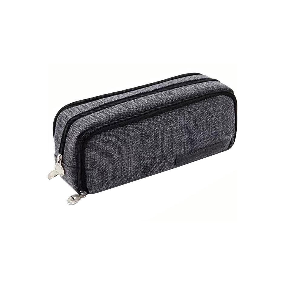 Zipper Pencil Case Large Capacity Storage Bag School Stationery Makeup Organizer - Green
