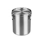 Stainless Steel Pet Food Storage Bucket Dog Cat Grain Container Bin Kitchen - 1000ml