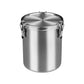 Stainless Steel Pet Food Storage Bucket Dog Cat Grain Container Bin Kitchen - 1000ml