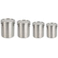 Stainless Steel Pet Food Storage Bucket Dog Cat Grain Container Bin Kitchen - 1600ml