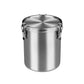 Stainless Steel Pet Food Storage Bucket Dog Cat Grain Container Bin Kitchen - 1600ml