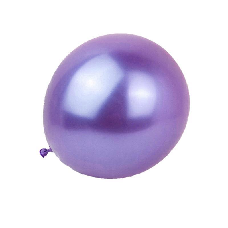 Metallic Latex Balloons 12 Inch Chrome Party Balloons for Birthday Wedding Decoration - Purple 50PCS