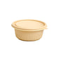 50PCS Biodegradable Corn Starch Lunch Box Round Takeout Containers Eco Friendly - 900ml
