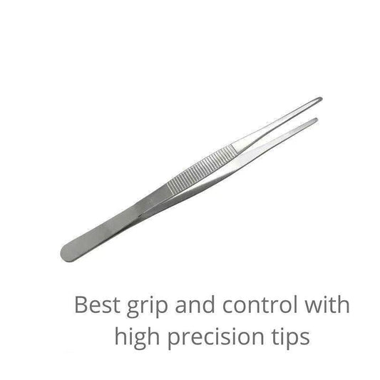 Kitchen Tweezers Silver Garden Tweezer For Professional Use Craft Home Long Au - CR 25cm