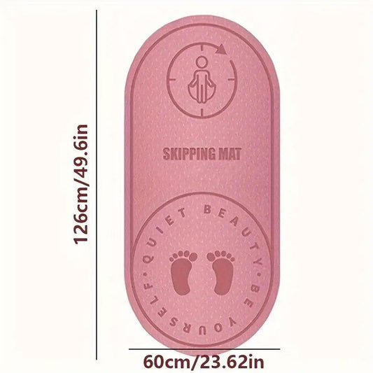 Jump Rope Mat Soundproof Shock Absorbing Mat for Indoor Fitness Yoga Floor Use - Pink