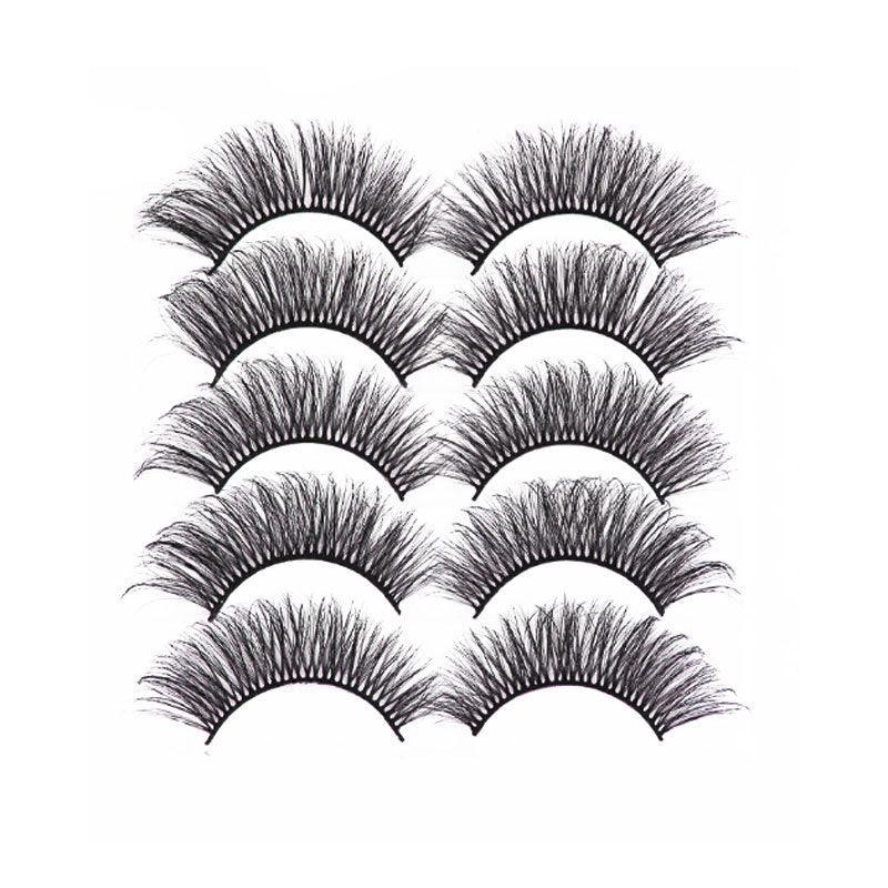 5 Pairs 3D Thick Mink Fake False Eyelashes Natural Long Wispy Makeup Lashes Au - 3D-55