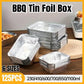 125PCS Disposable Quadrate Tin Foil Pans Oven Grill Safe Non-Stick Baking Trays - 125pcs-230ml